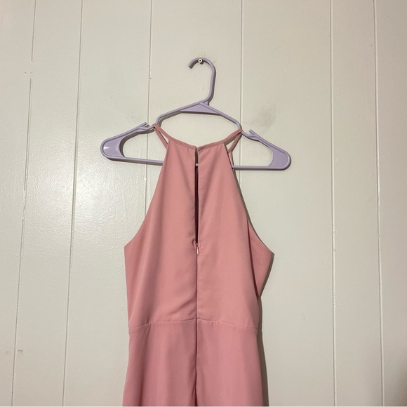 BHLDN  Macro Blush Pink Slit Maxi Gown Bridesmaid Dress Size Medium - Picture 5 of 8